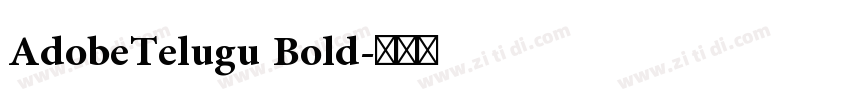 AdobeTelugu Bold字体转换